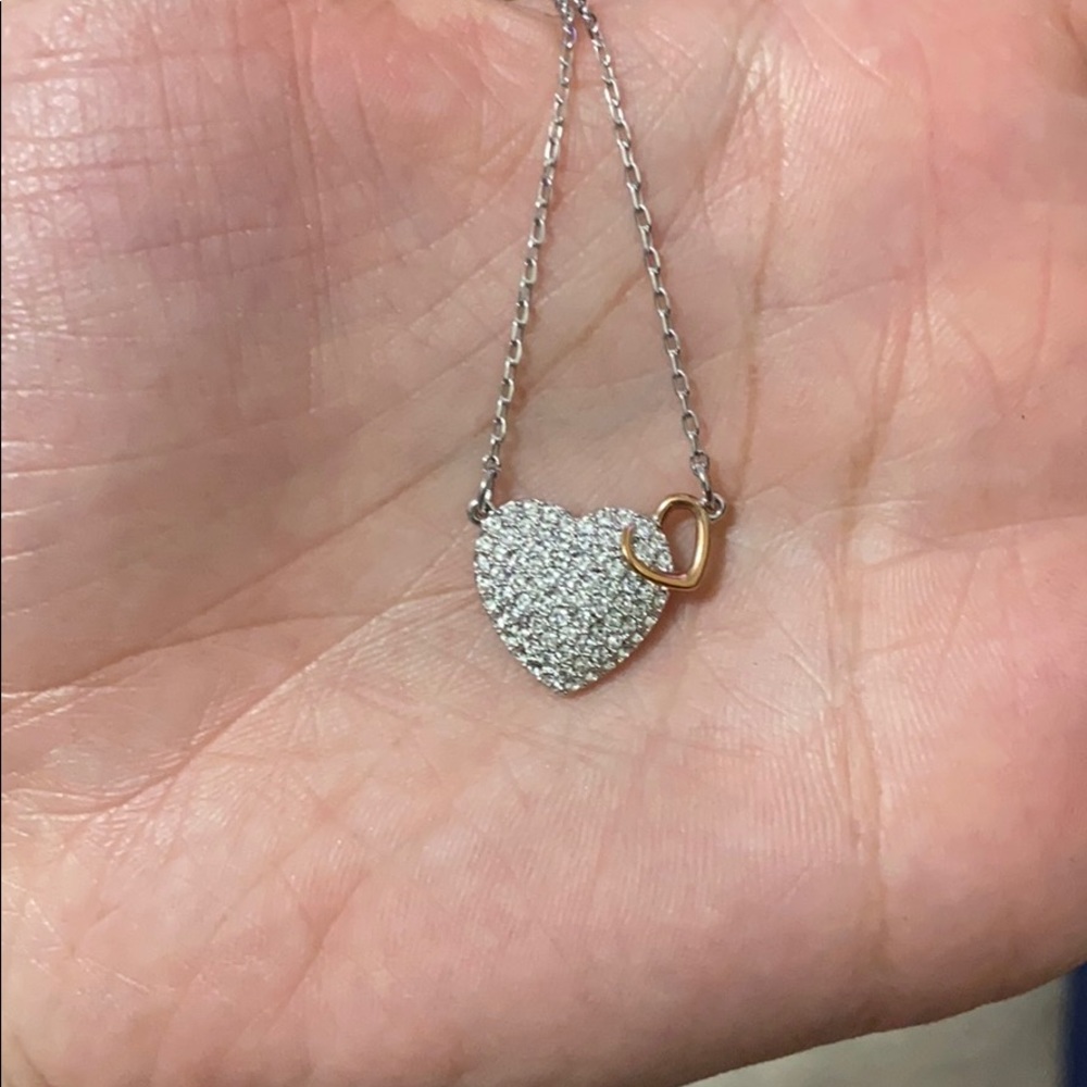 Swarovski Heart Necklace with Gold